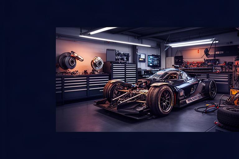 Rennwagen in einer präzise eingerichteten Motorsport-Werkstatt in La Grande-Béroche